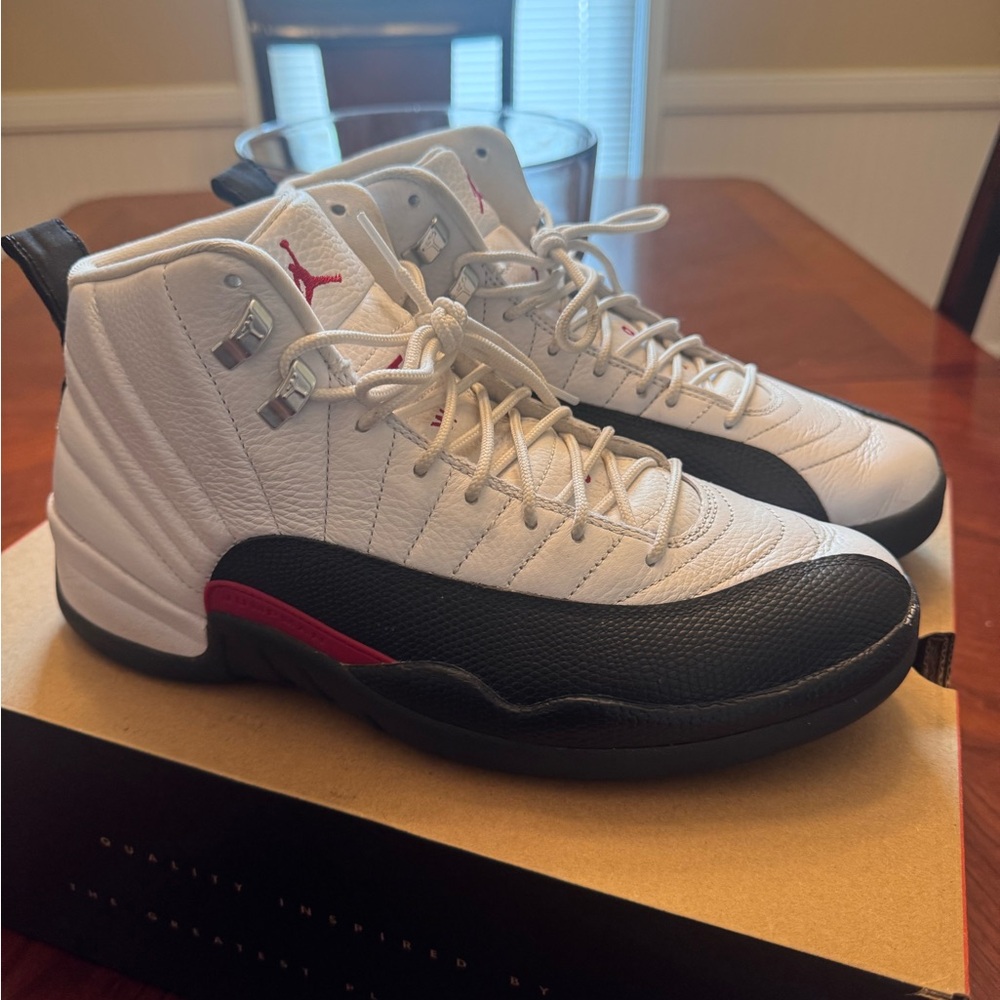 Jordan White and Black High-Top Sneakers